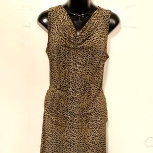 French Laundry Leopard Print Skirt & Top Set Sz M